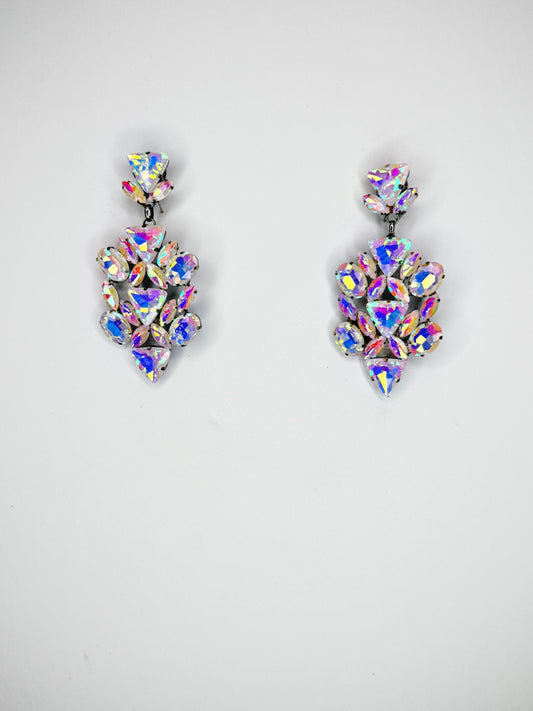 White Mocha AB Earrings - Medium Size