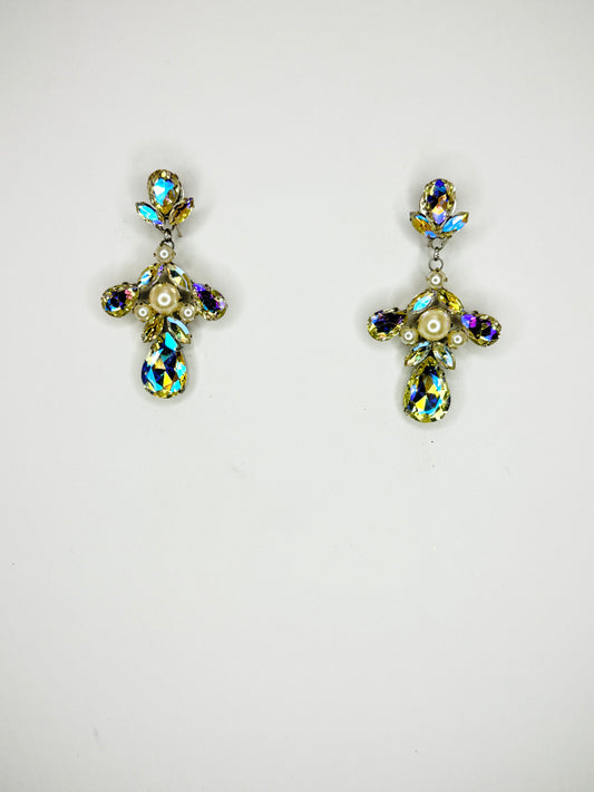 Moonlight & Pearl Earrings - Small Cocktail Size