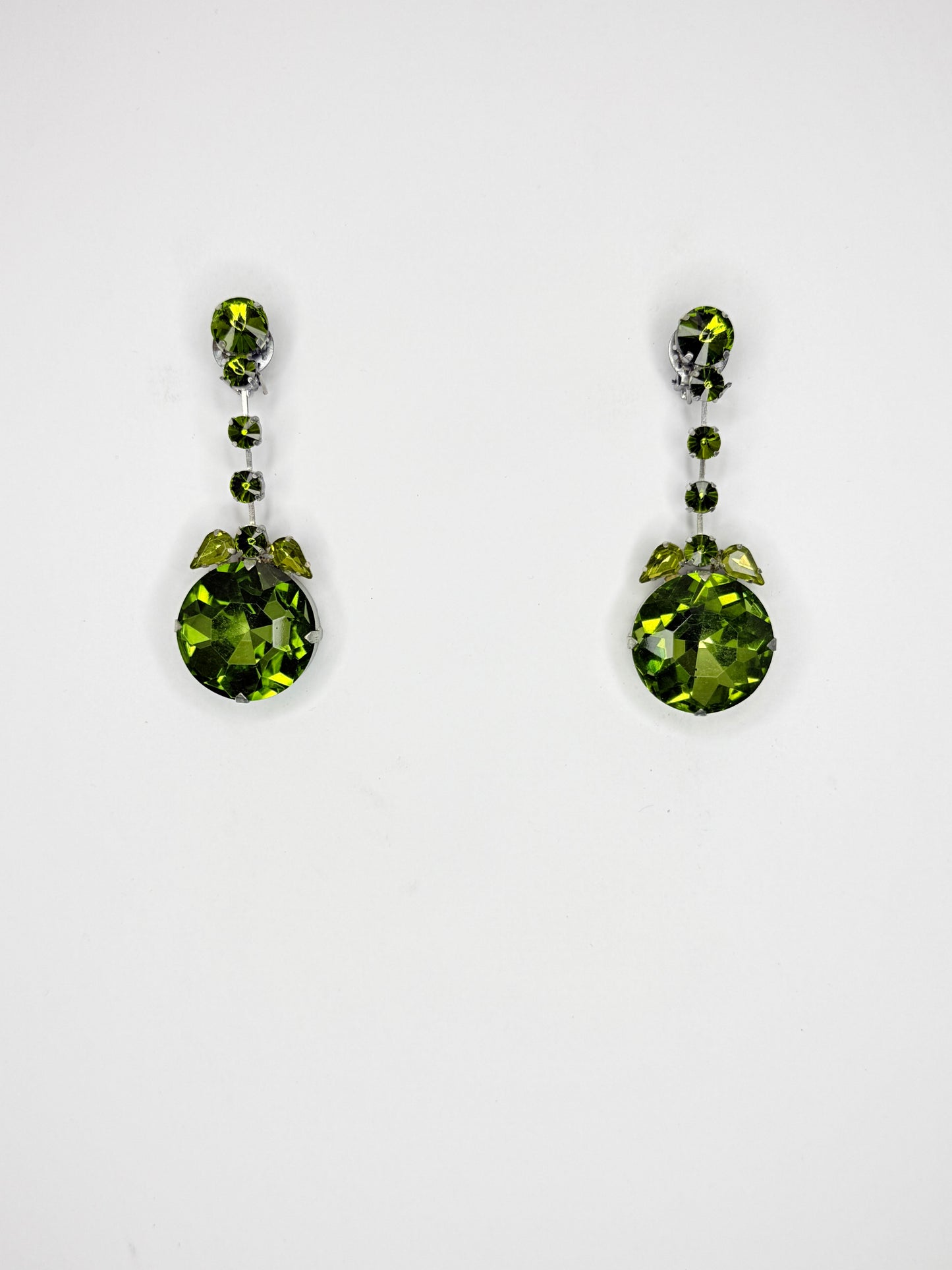 Olive Green Earrings - Medium Size