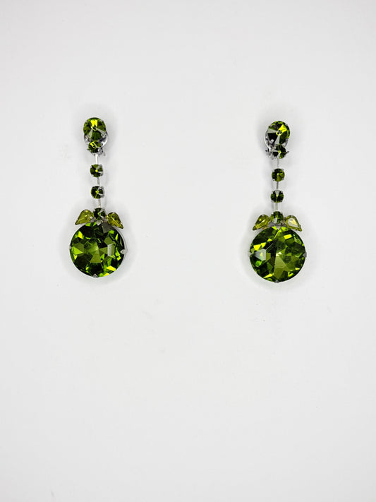 Olive Green Earrings - Medium Size