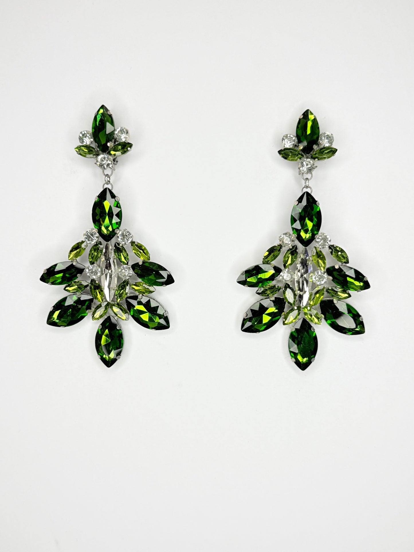 Emerald & Olive Earrings - Medium Size