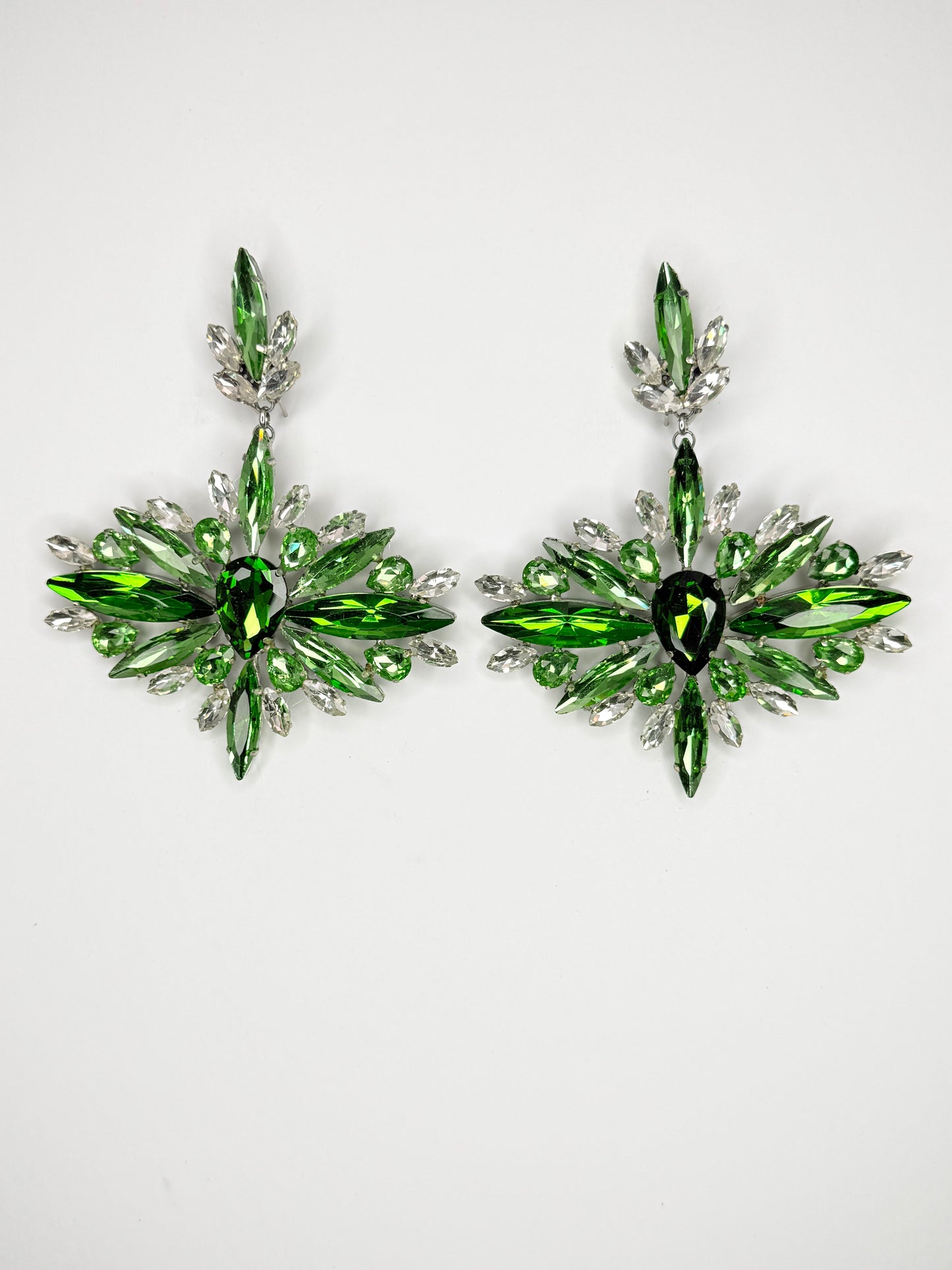 Emerald & Peridot Earrings - Large Size