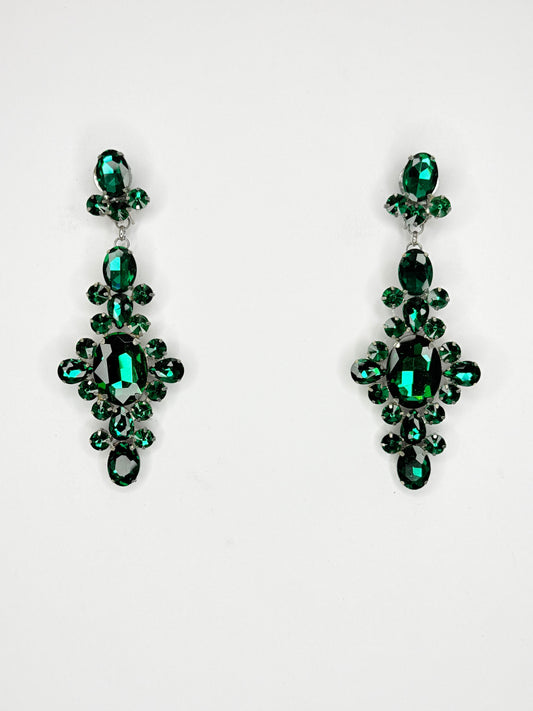 Green Zircon Earrings - Medium Size