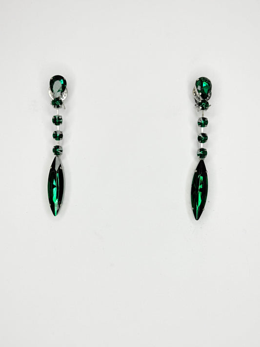 Green Zircon Earrings - Small Cocktail Size