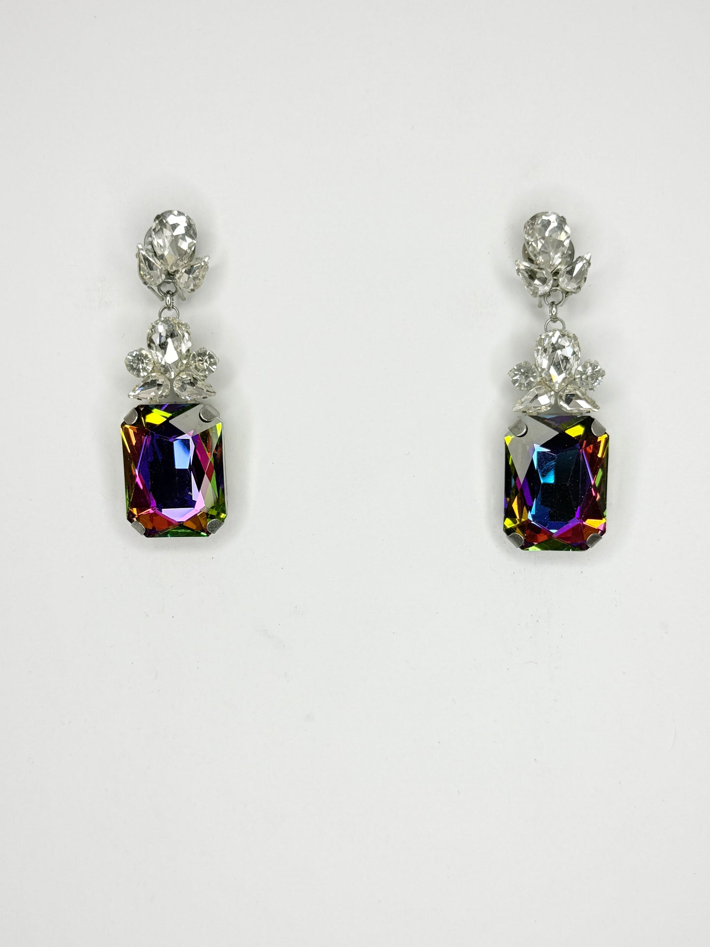 Watermelon & Clear Earrings - Small Cocktail Size