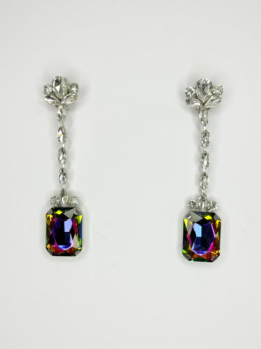 Watermelon & Clear Earrings - Medium Size