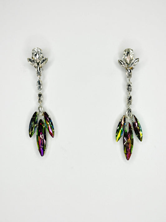 Watermelon & Clear Earrings - Medium Size