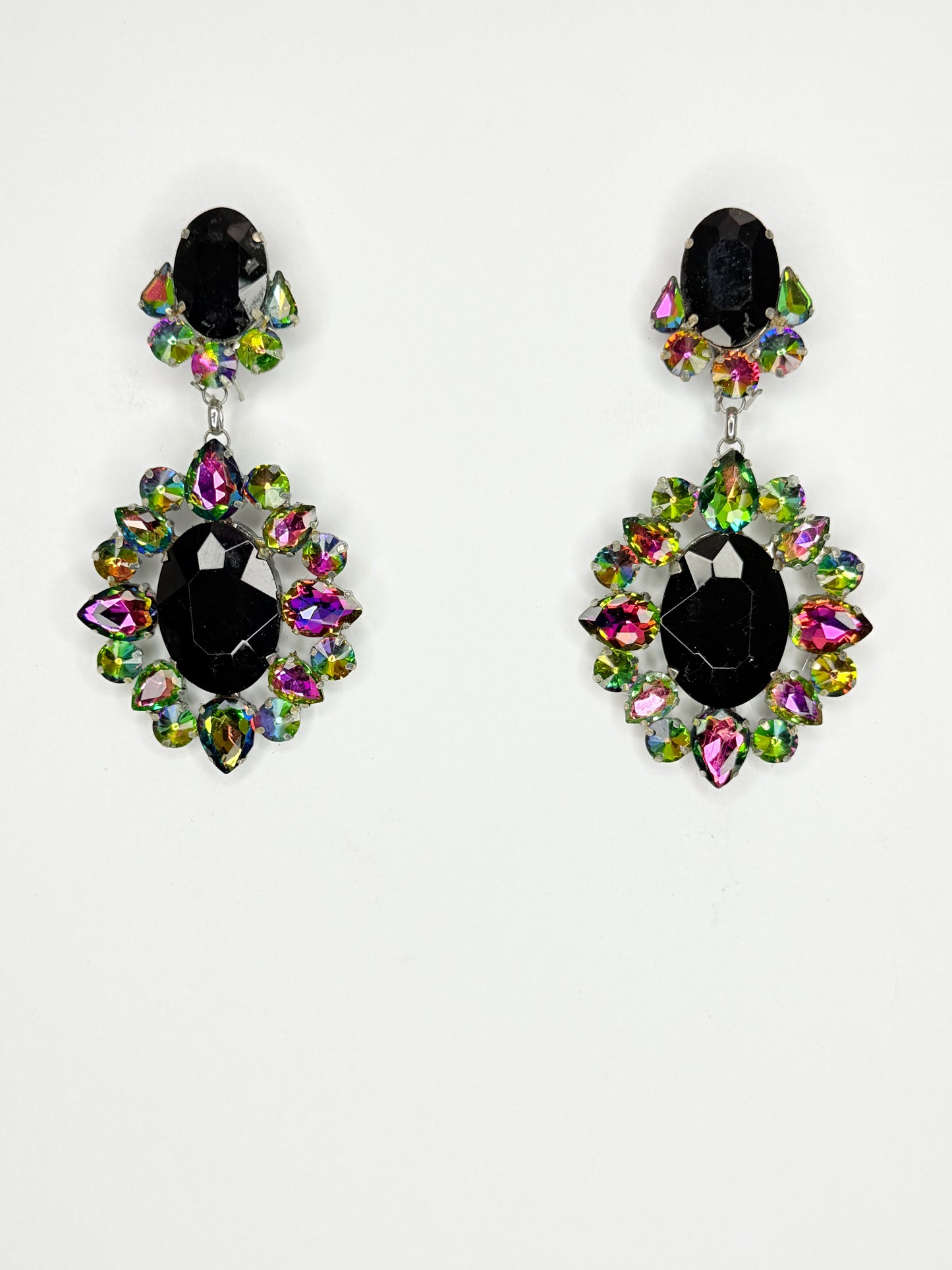 Watermelon & Black Earrings - Medium Size