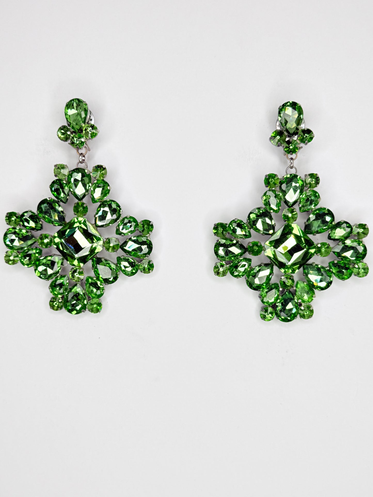 Peridot Green Earrings - Large Size