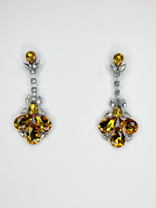Topaz & Clear Earrings - Medium Size