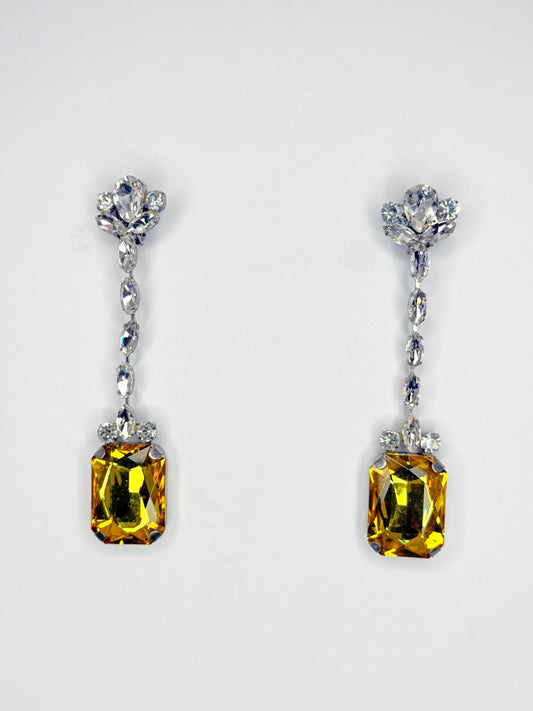 Topaz & Clear Earrings - Medium Size