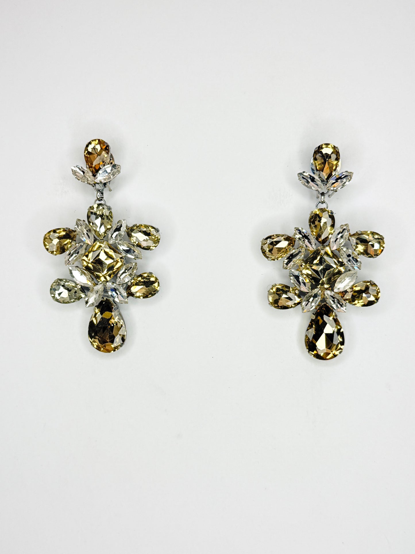 Smoked Topaz Earrings - Medium Size