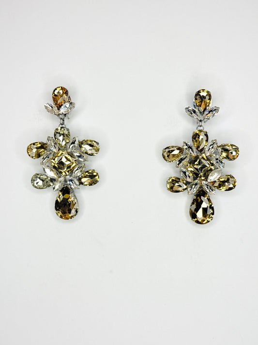 Smoked Topaz Earrings - Medium Size