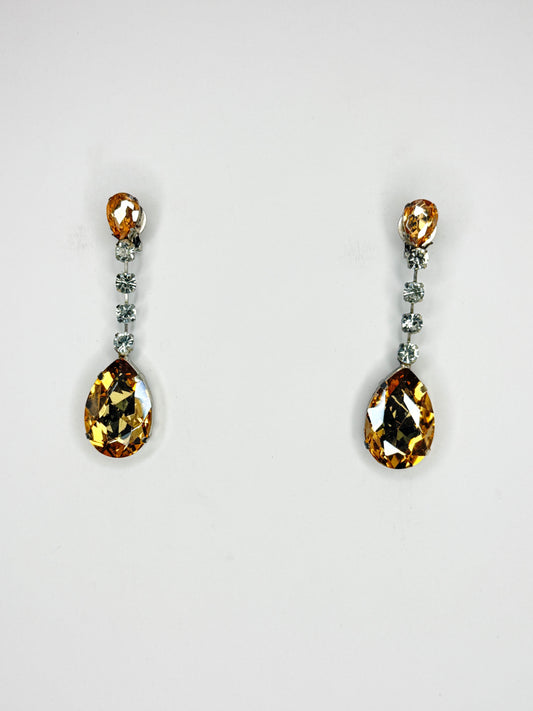 Champagne & Clear Earrings - Small Cocktail Size