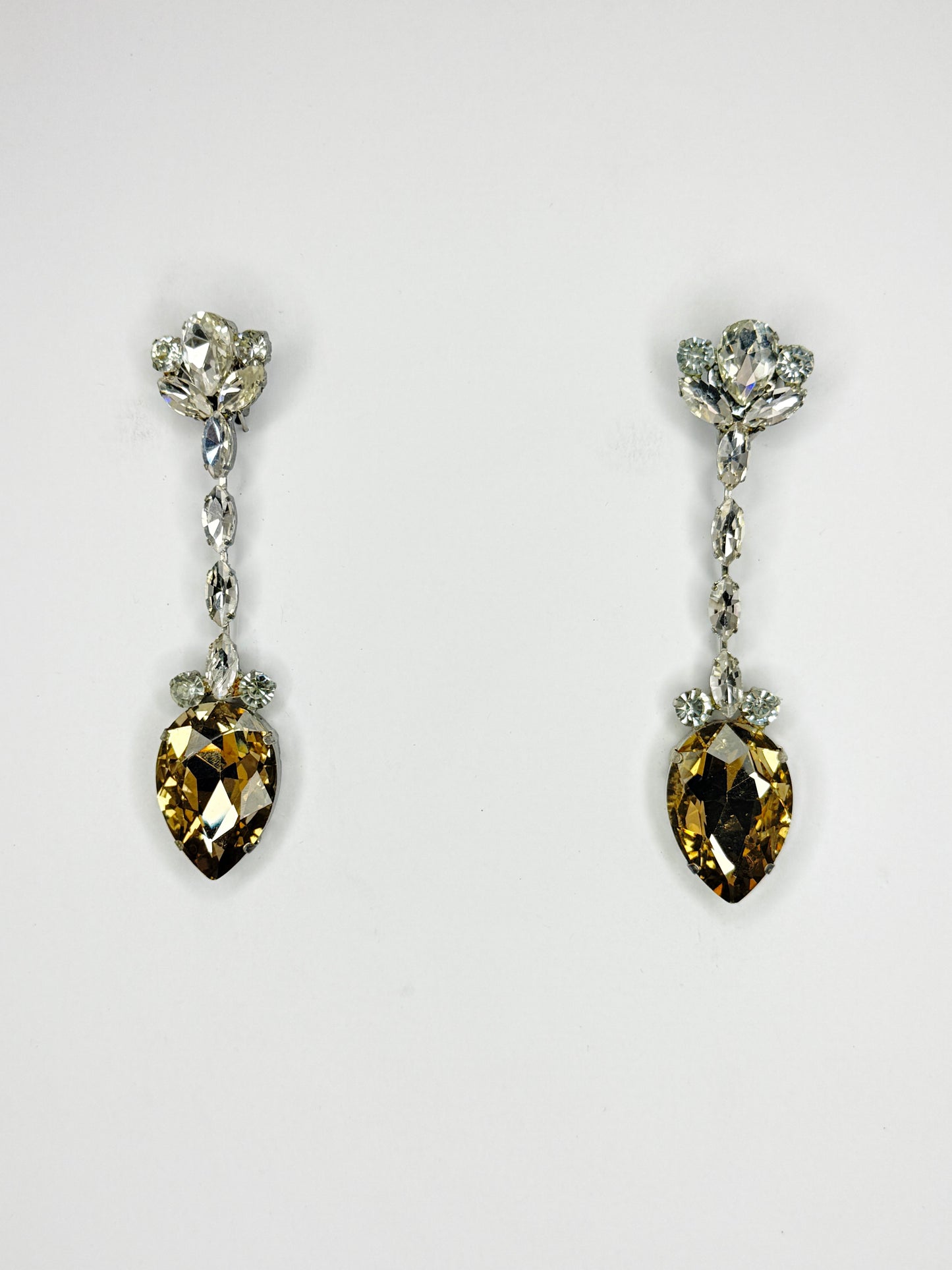 Champagne & Clear Earrings - Small Cocktail Size