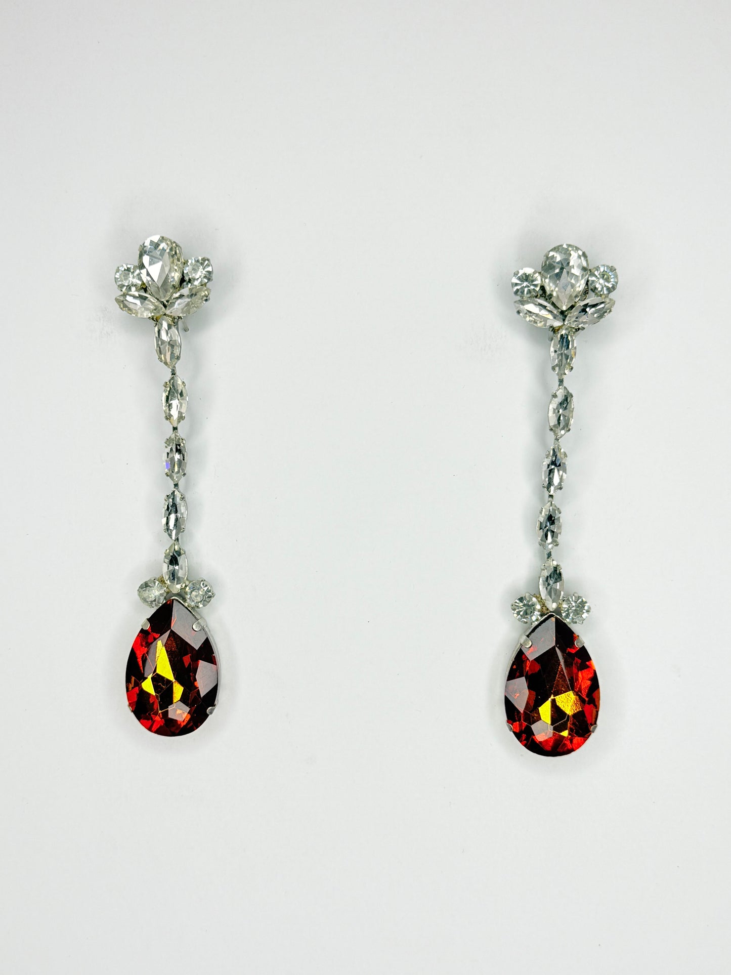 Brown & Clear Earrings - Medium Size
