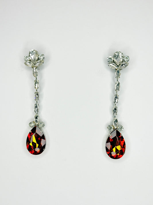 Brown & Clear Earrings - Medium Size