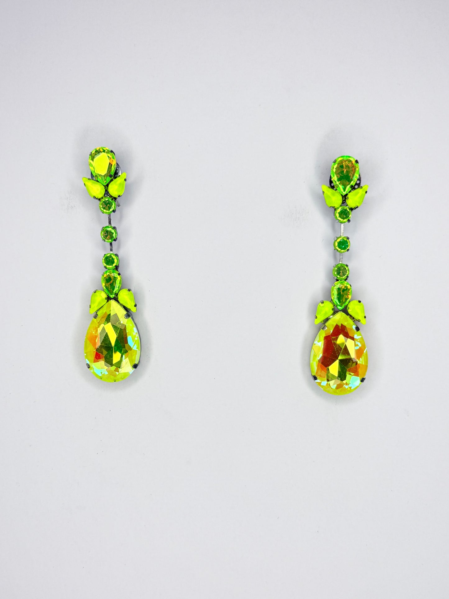 Neon Yellow & Acid Earrings - Medium Size
