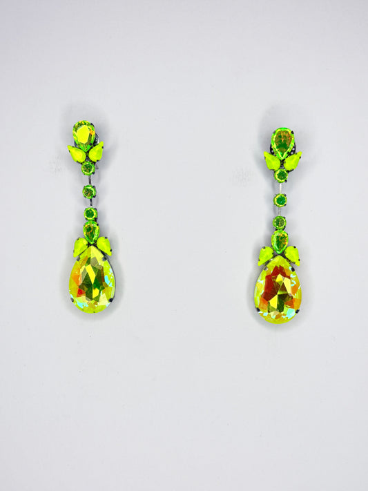 Neon Yellow & Acid Earrings - Medium Size