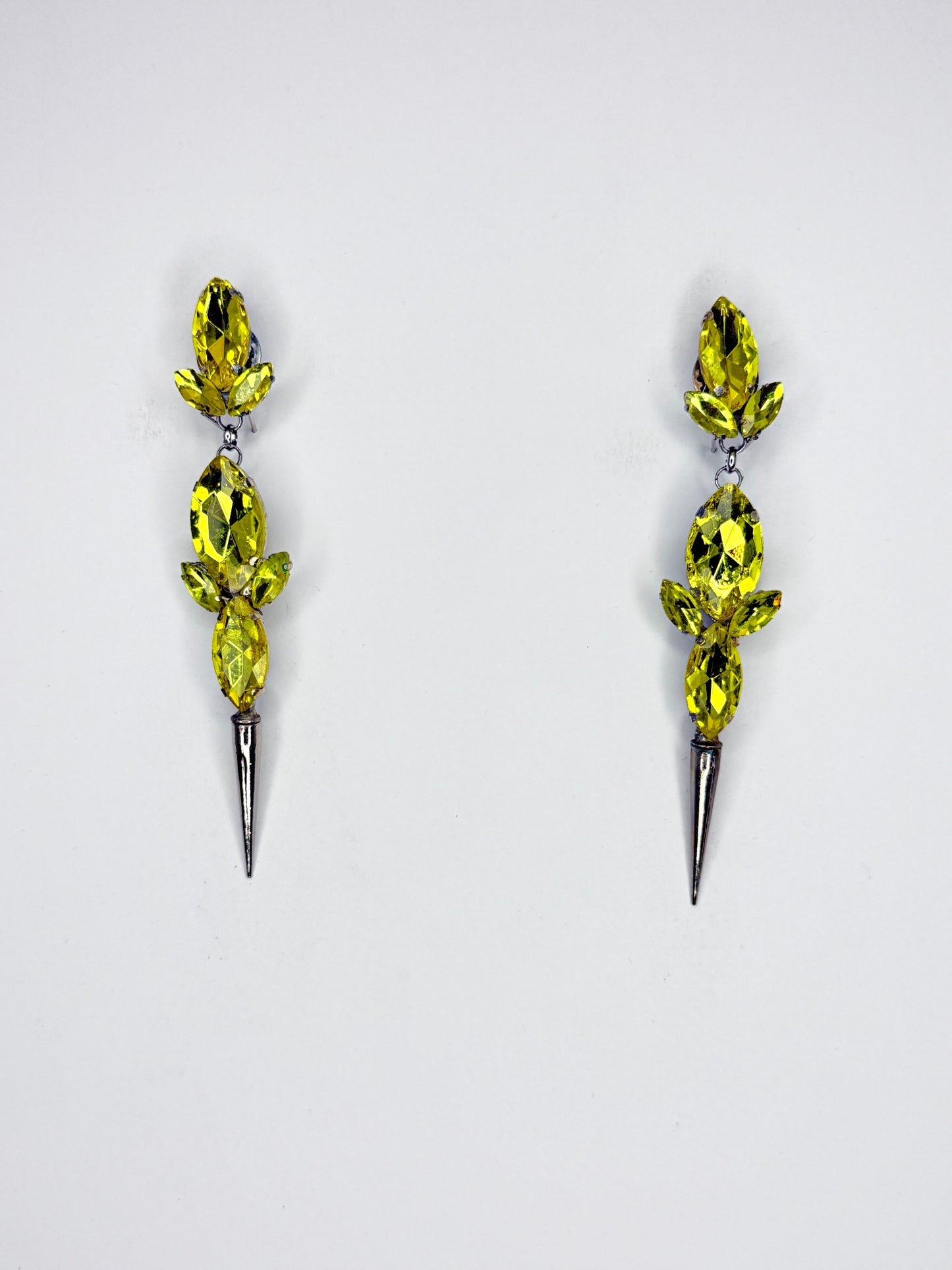 Yellow Spike Earrings - Medium Size