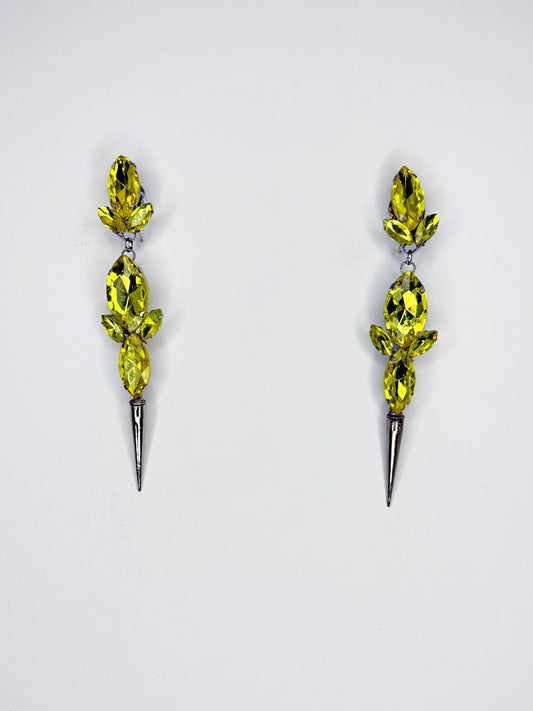 Yellow Spike Earrings - Medium Size