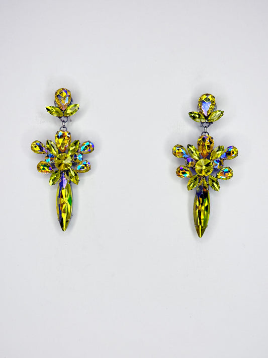 Yellow AB Earrings - Medium Size