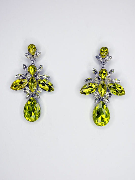 Yellow & Clear Earrings - Large Size