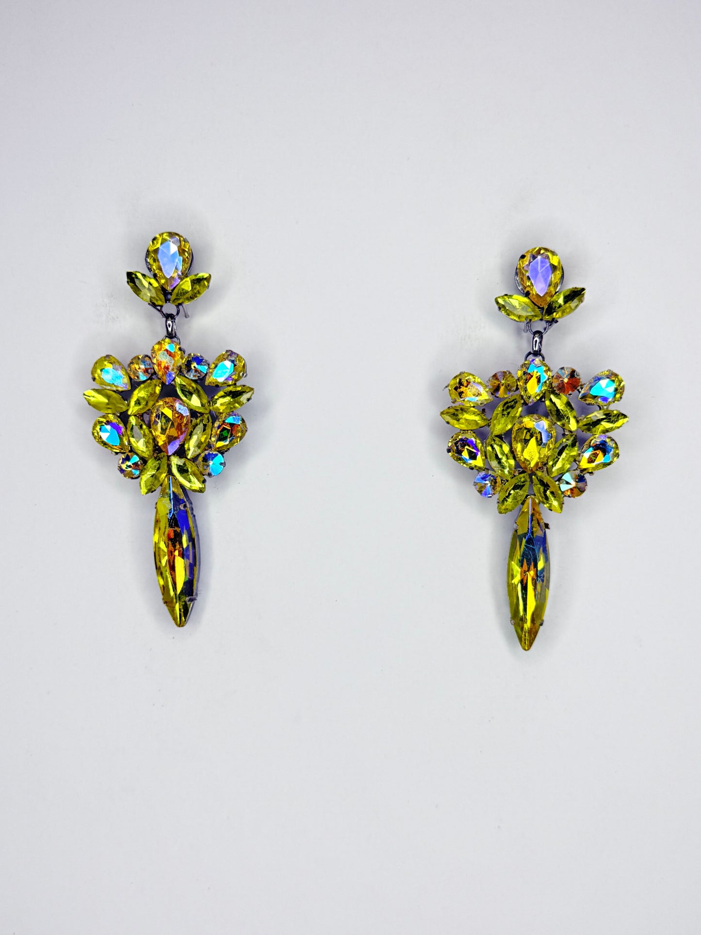 Yellow AB Earrings - Medium Size