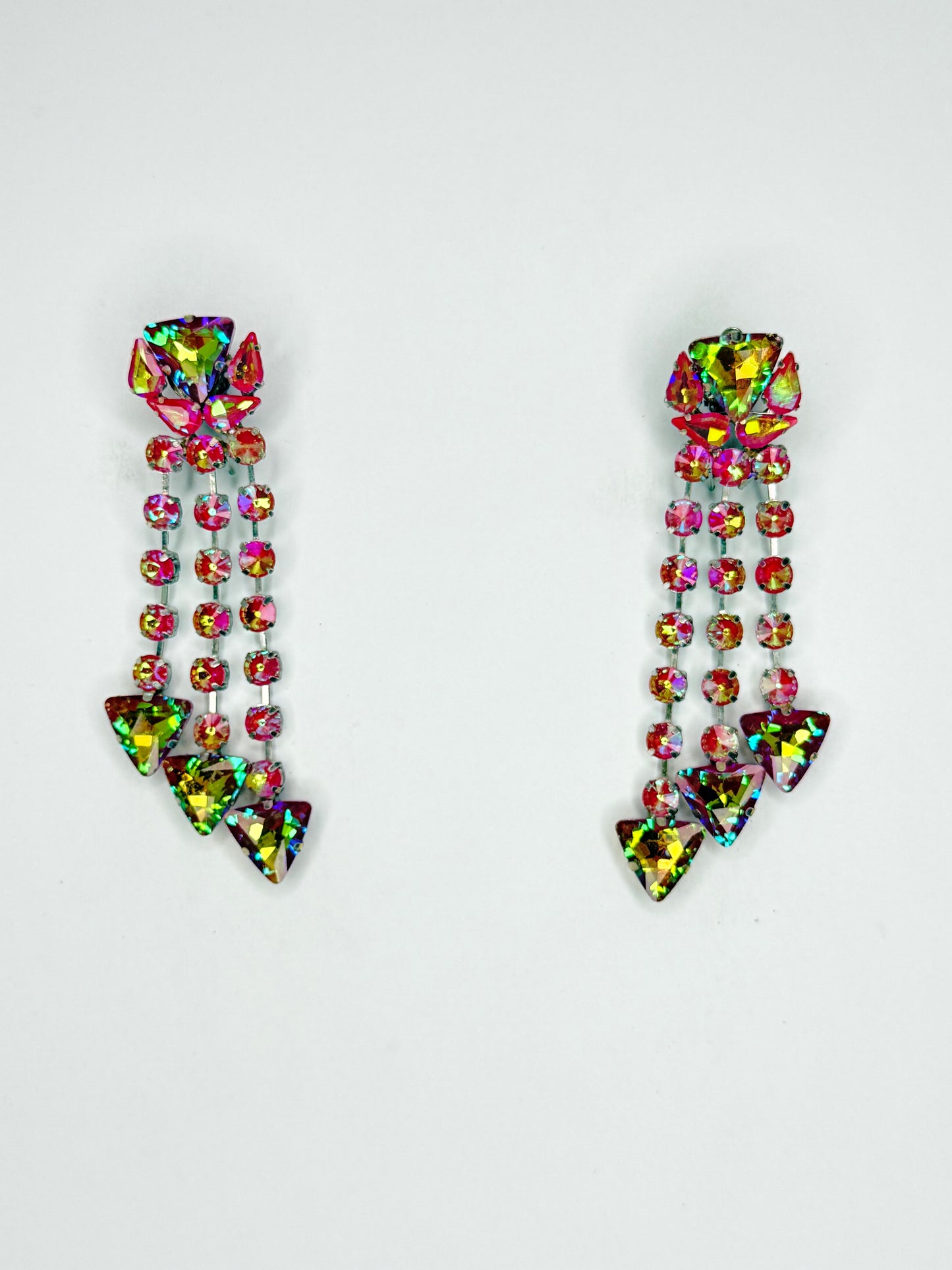 Red Mocha AB Earrings - Medium Size