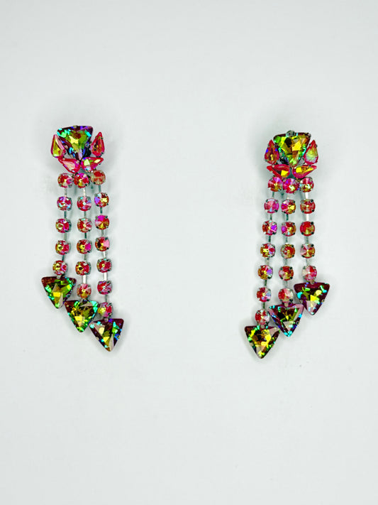Red Mocha AB Earrings - Medium Size
