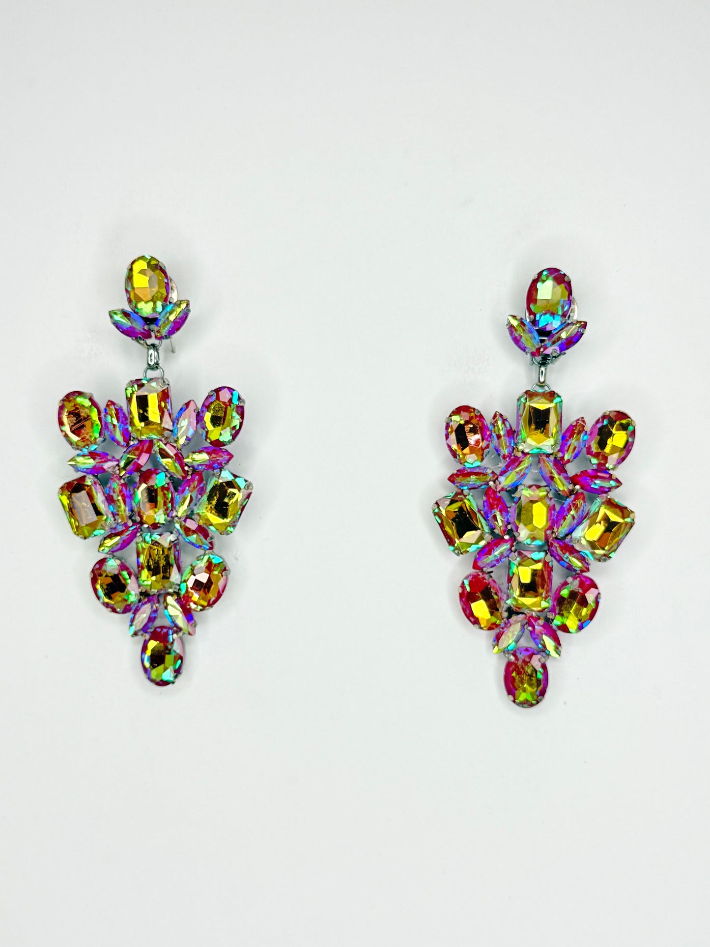 Red Mocha AB Earrings - Large Size