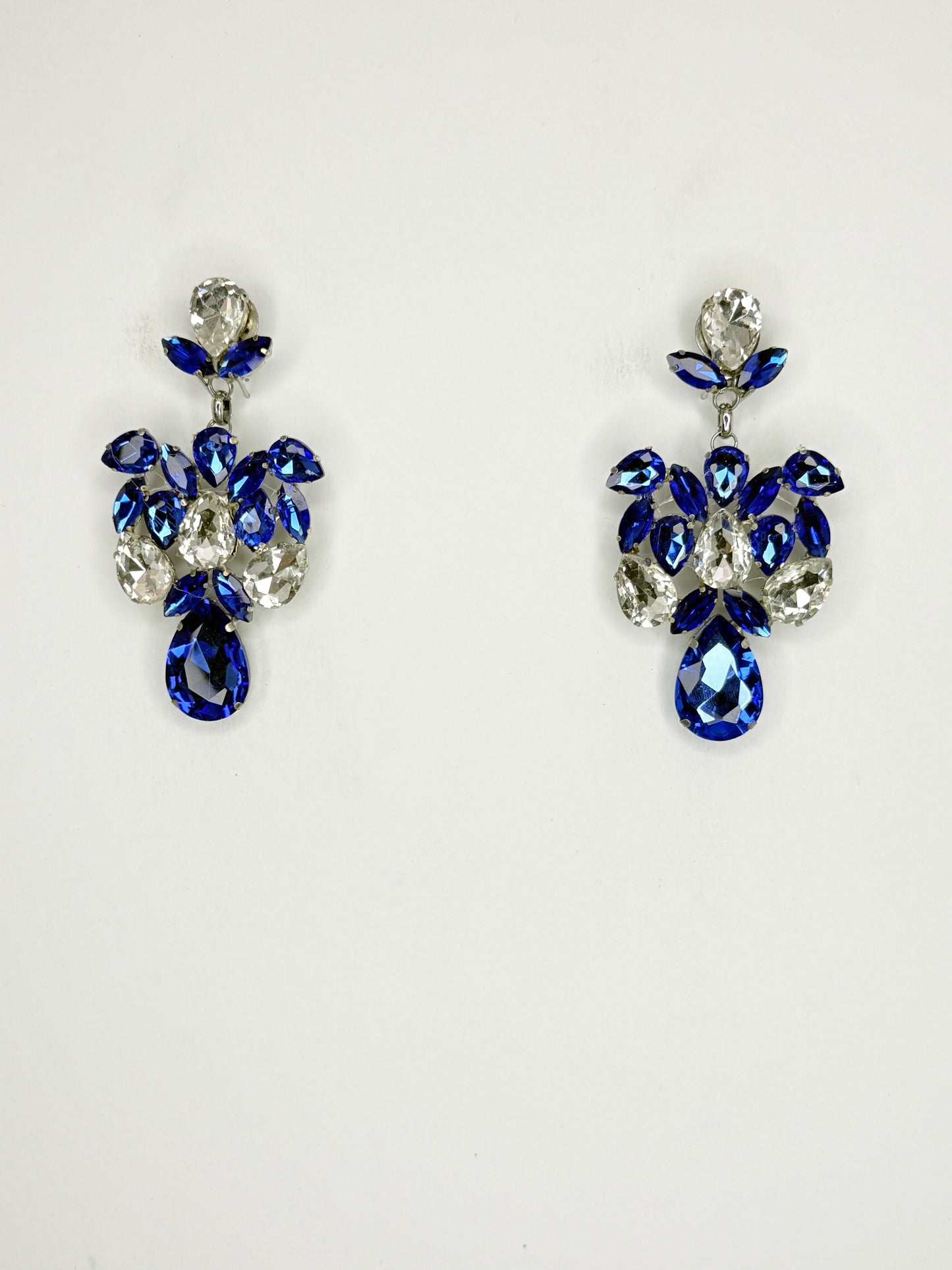 Light Blue & Clear Earrings - Medium Size