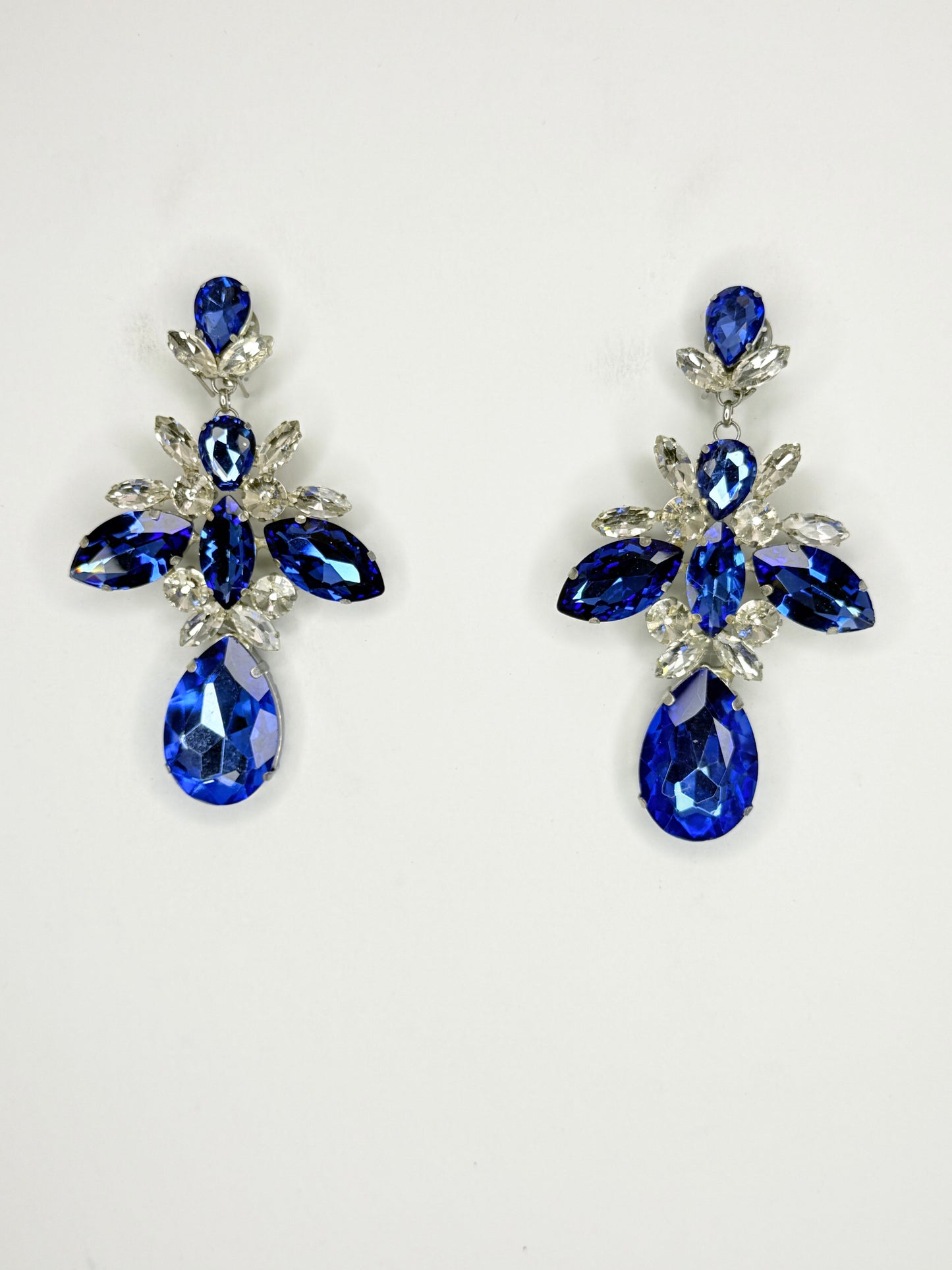 Light Blue & Clear Earrings - Large Size
