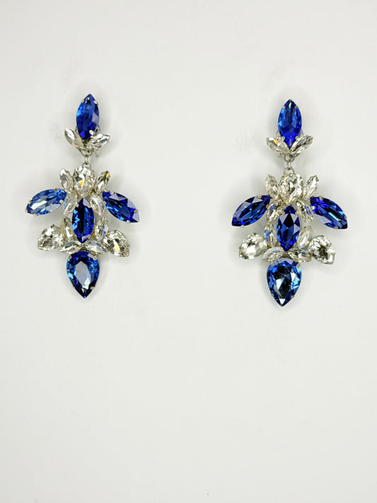 Light Blue & Clear Earrings - Medium Size