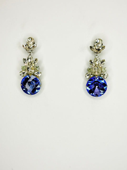 Light Blue & Clear Earrings - Small Cocktail Size