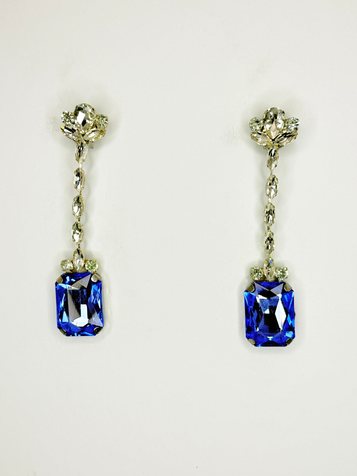 Light Blue & Clear Earrings - Medium Size