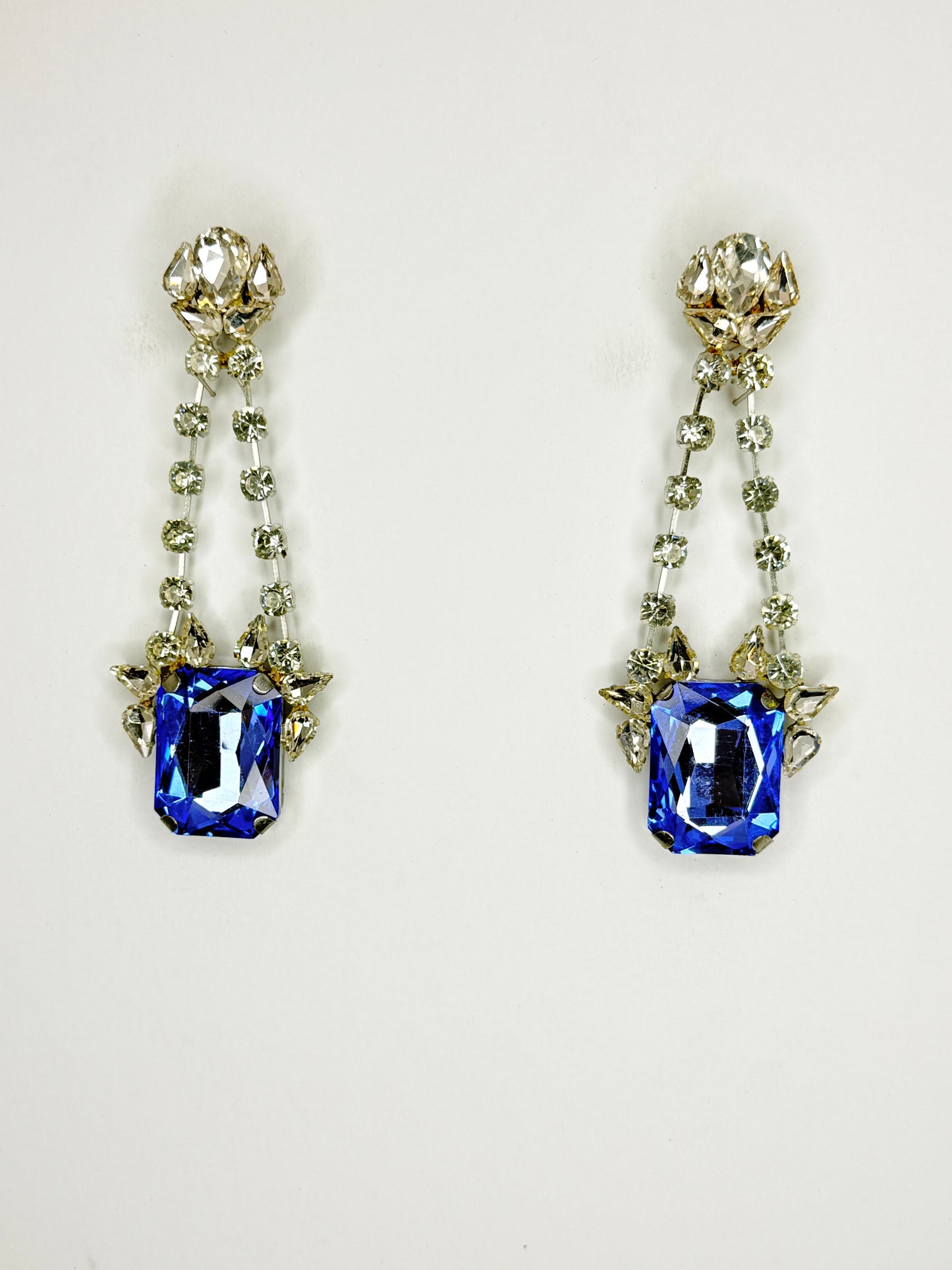 Light Blue & Clear Earrings - Medium Size