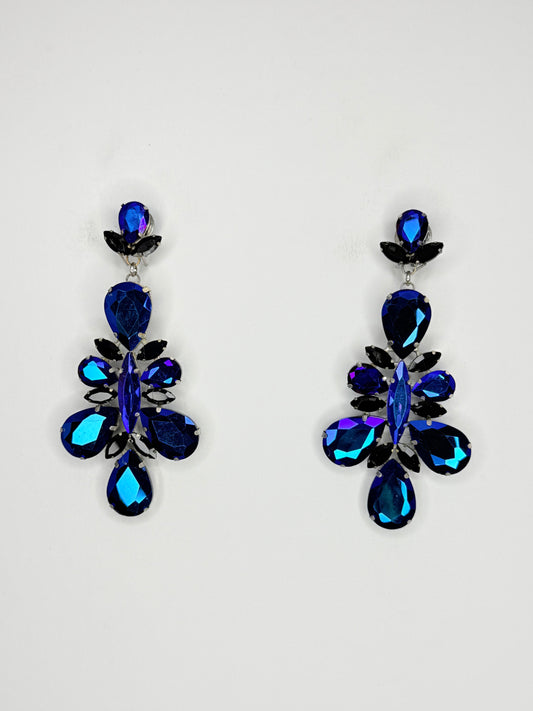 Midnight Blue AB Earrings - Medium Size