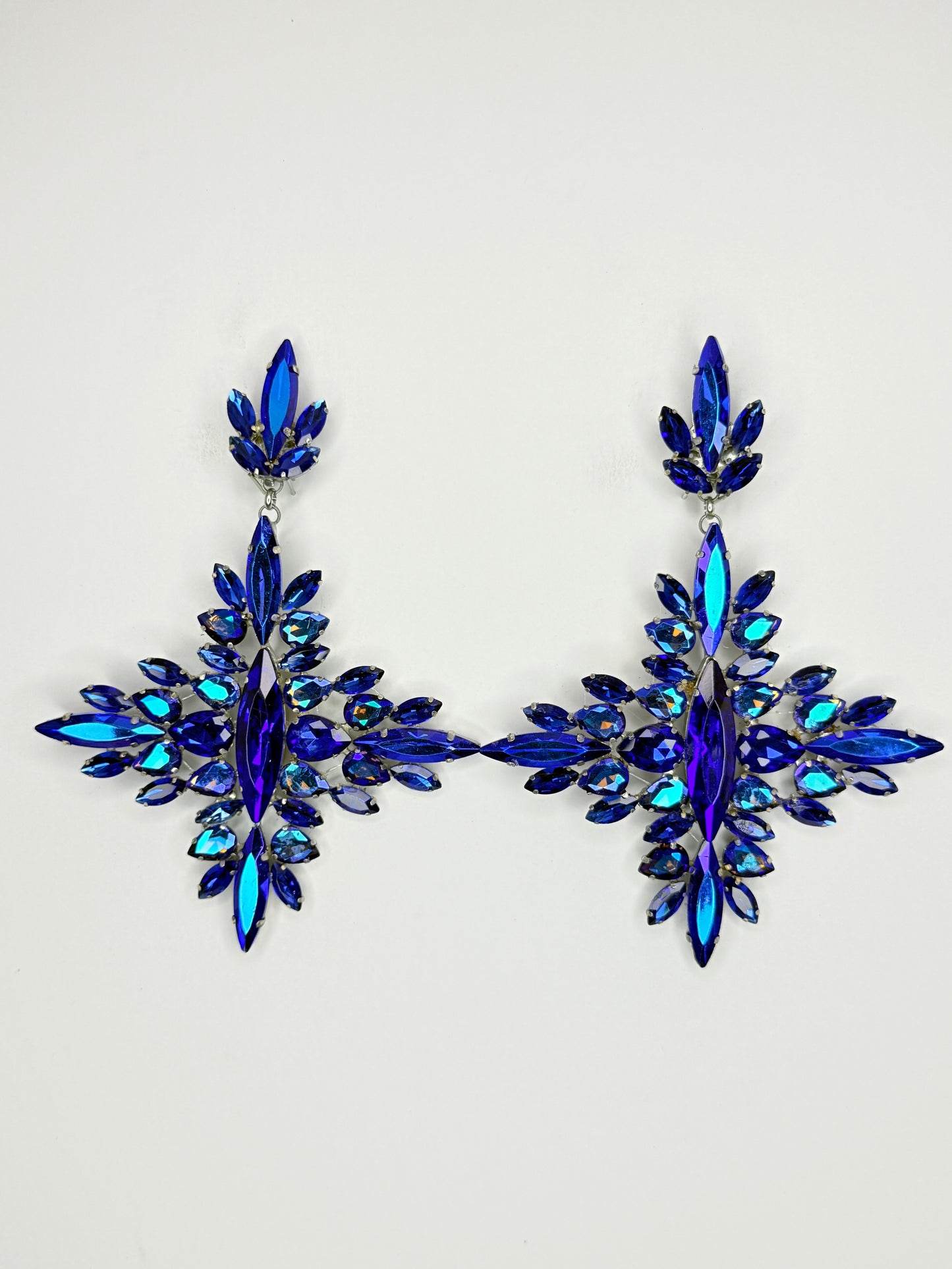 Cobalt AB Earrings - Large Size