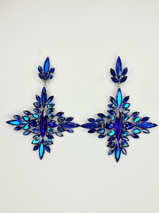Cobalt AB Earrings - Large Size