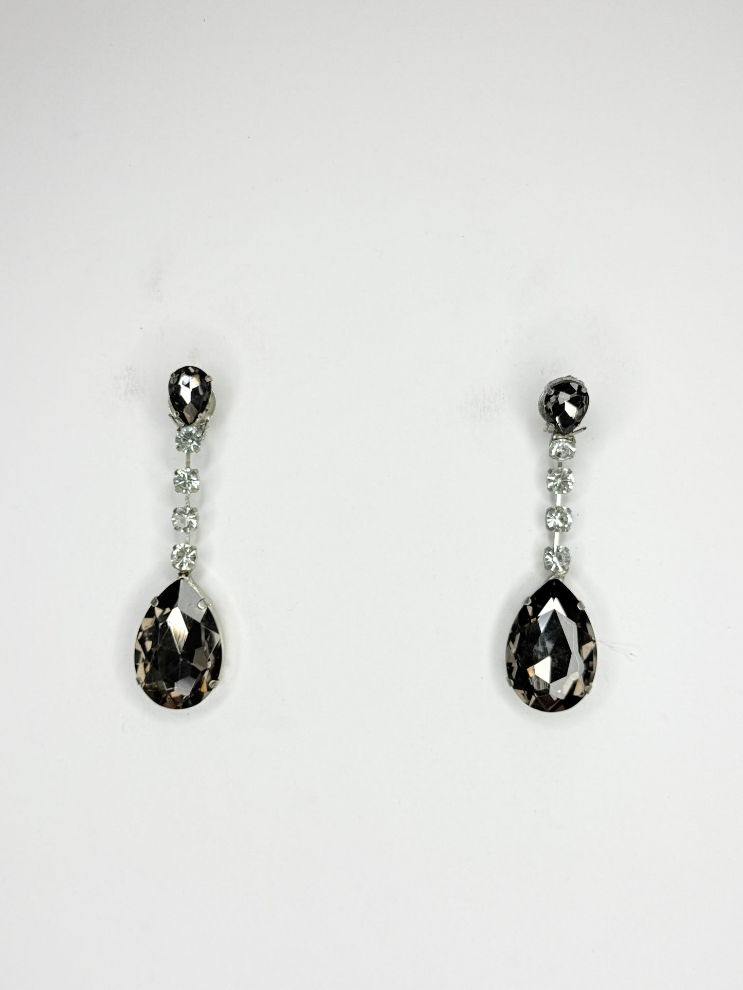 Grey & Clear Earrings - Small Cocktail Size