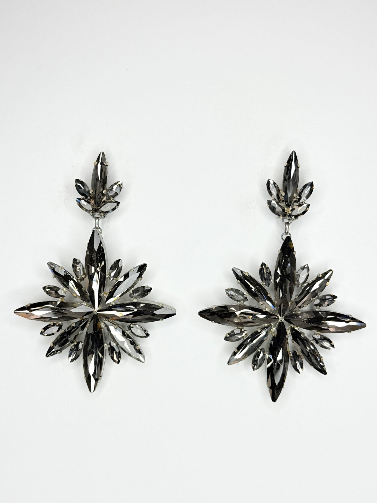 Grey Earrings - Large Size