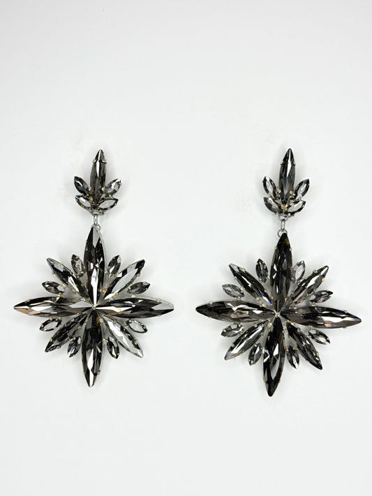 Grey Earrings - Large Size
