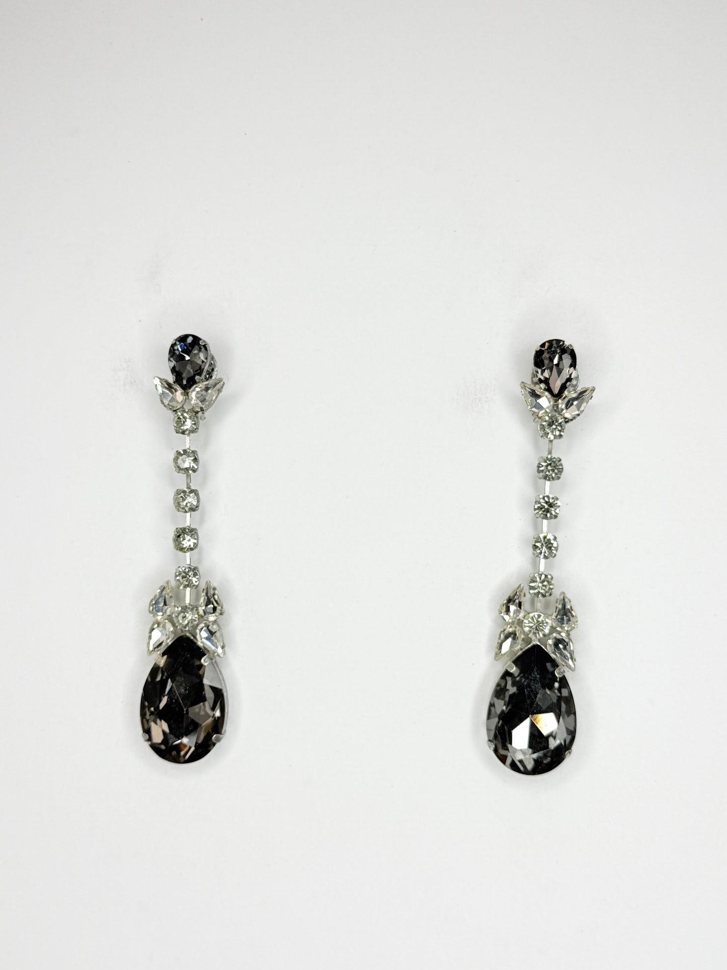 Grey & Clear Earrings - Medium Size