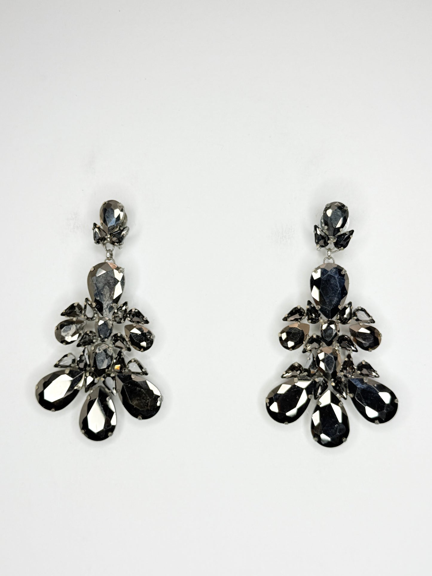 Grey Earrings - Large Size
