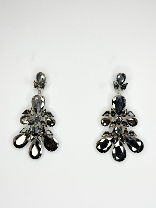 Grey Earrings - Large Size