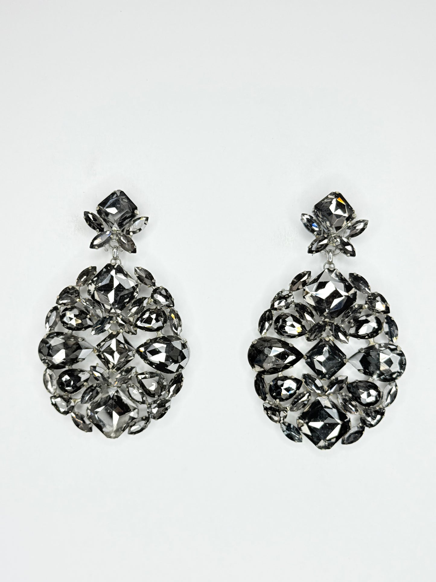 Grey Earrings - Large Size