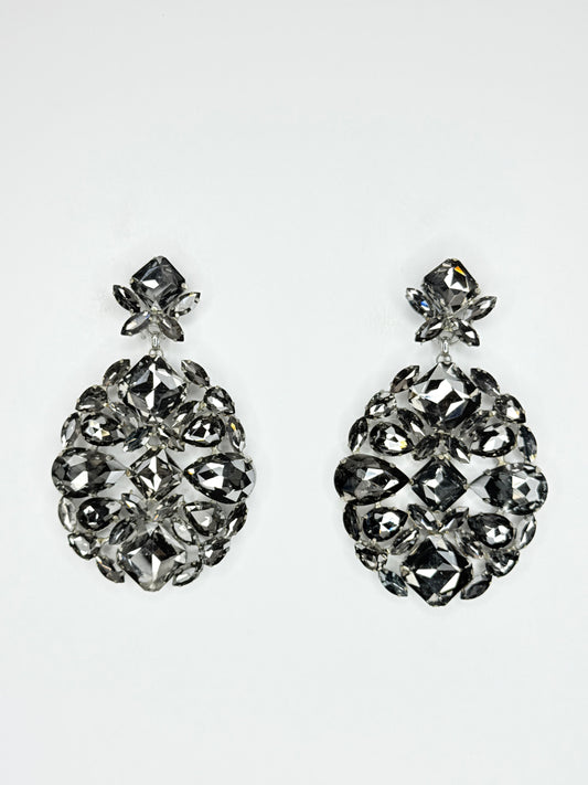 Grey Earrings - Large Size