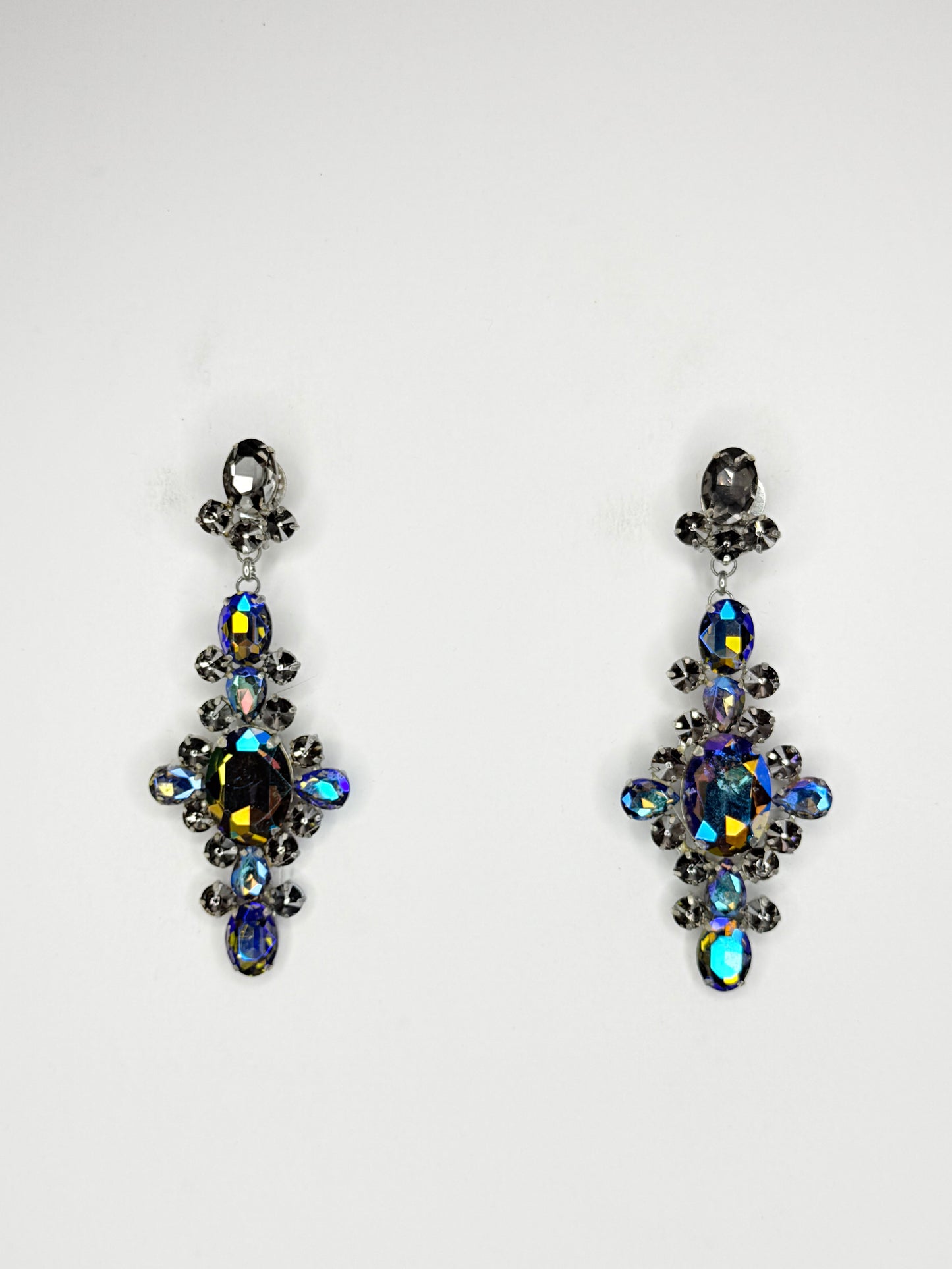 Grey AB Earrings - Medium Size