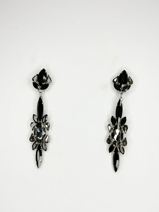 Grey & Black Earrings - Medium Size